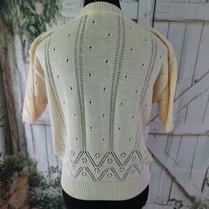 Cardigan with Drop Needle Pattern